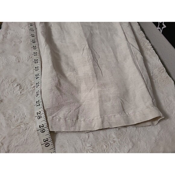 Cubavera Mens Size XXL 44 46 Beige Oatmeal Wide Leg Drawstring Linen Blend Pants - Picture 10 of 10